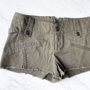 BCBG olive green shorts